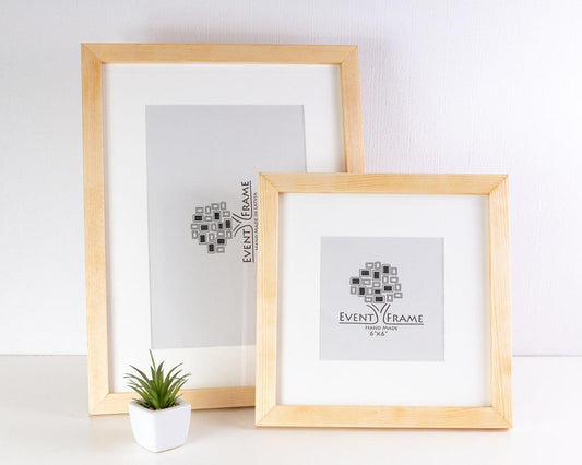 Cadre photo naturel au design moderne en bois de bouleau massif 23 mm