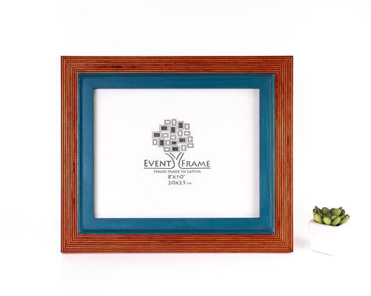 Double Orange + Blue Photo Frame