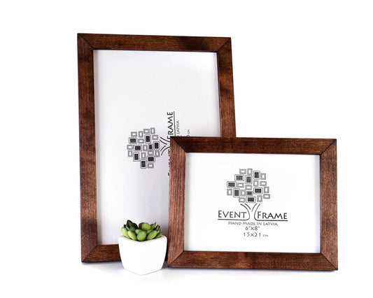 Brown Modern Design Photo Frame from Solid Birch Hardwood 23 mm