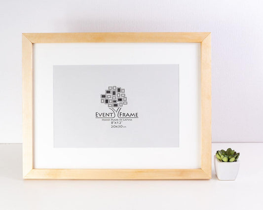 Cadre photo naturel au design moderne en bois de bouleau massif 23 mm
