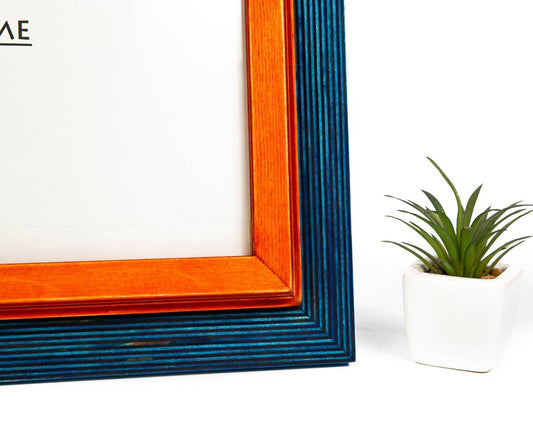 Double Blue + Orange Photo Frame