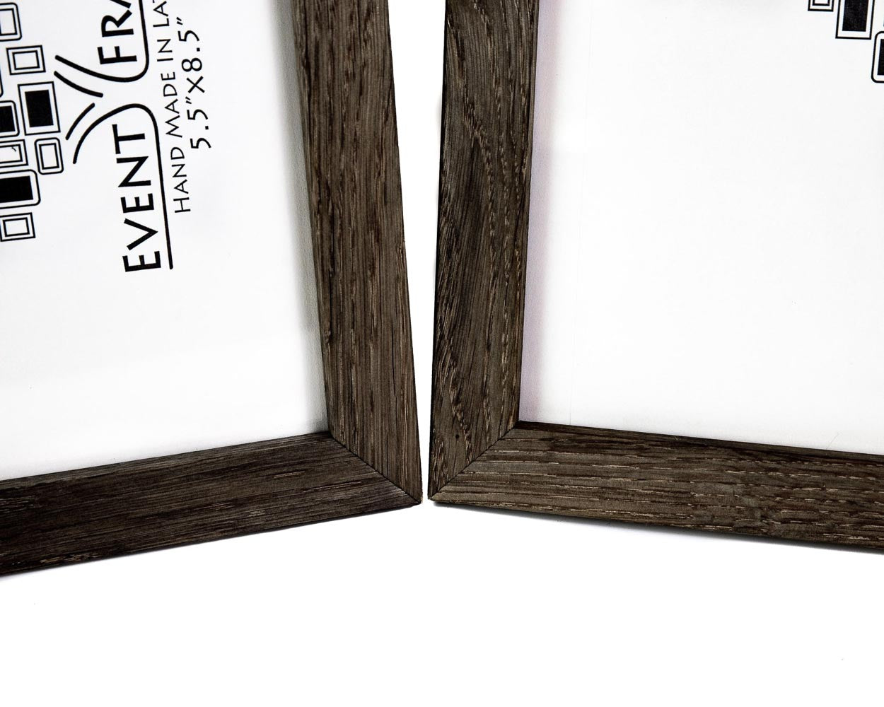 Schwarzer Bilderrahmen aus massivem Eichenholz im modernen Design, 25 mm