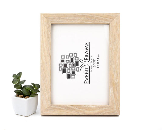 Bleached Modern Design Solid Oak Hardwood Photo Frame 25mm