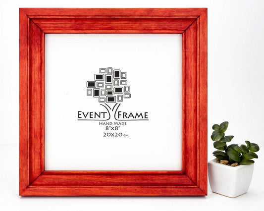 Red Vintage Design Photo Frame from Solid Birch Hardwood