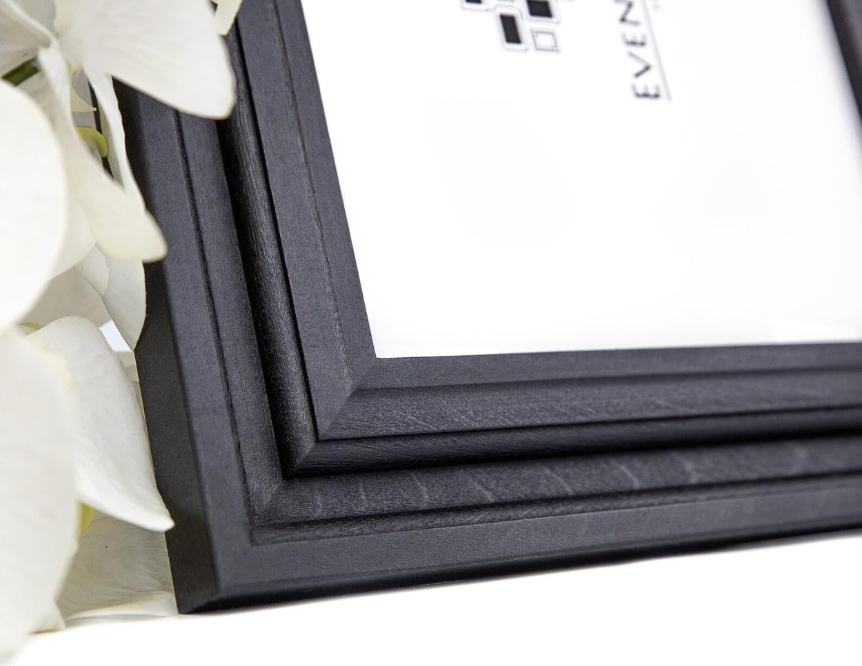 Black Vintage Design Photo Frame from Solid Birch Hardwood 2 inch wide